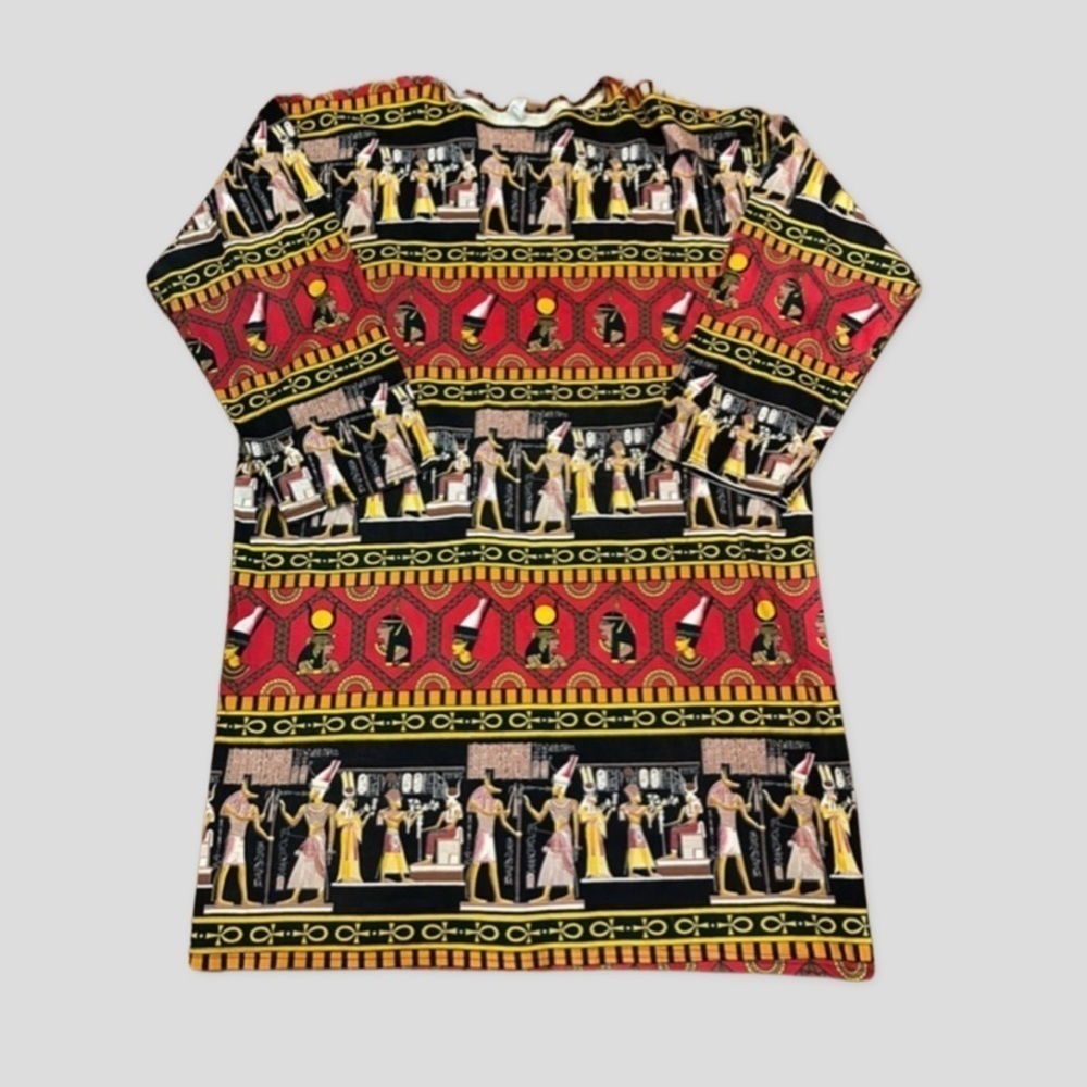 Luxe Noir By Lucerne Labidou Vintage Egyptian Gods Kaftan Size 1X